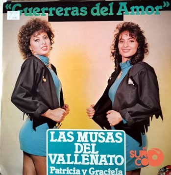 Portada del álbum Guerreras del amor de Las Musas del Vallenato, producción de 1992
