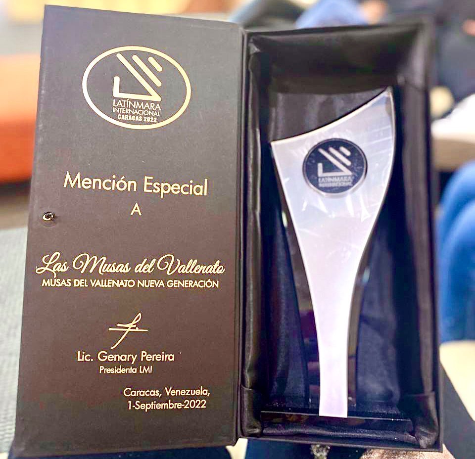 Mención especial Latin Mara Internacional 2022 otorgada a Las Musas del Vallenato NG